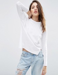 Лонгслив с разрезами сбоку ASOS - Белый