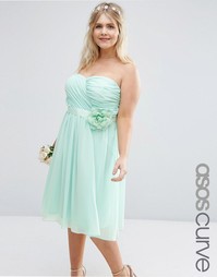 Шифоновое платье миди ASOS CURVE WEDDING - Зеленая мята