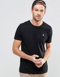 Черная футболка с логотипом и круглым вырезом ASOS - Черный