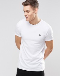 Белая футболка с круглым вырезом и логотипом ASOS - Белый