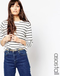 Топ в полоску с длинными рукавами ASOS TALL