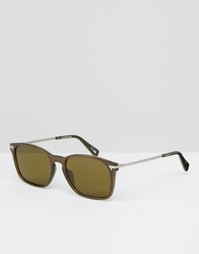 Темно-оливковые круглые солнцезащитные очки G-Star Horter - Зеленый