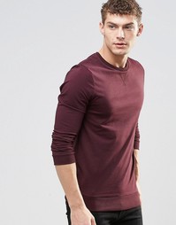 Легкий бордовый свитшот ASOS - Темно-бордовый