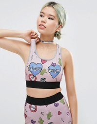 Укороченный топ с принтом в виде зарисовок ASOS x Phiney Pet Co-Ord