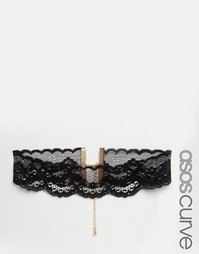 Кружевное ожерелье ASOS CURVE NIGHT - Черный
