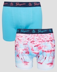 2 боксеров-брифов с фламинго Original Penguin - Синий