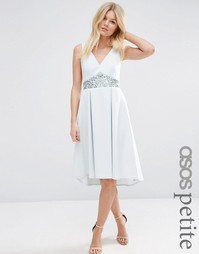 Бальное платье с отделкой на талии ASOS PETITE - Мятный