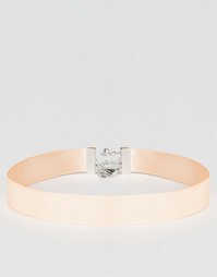 Атласное ожерелье‑чокер ASOS - Blush