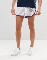 Шорты в стиле ретро с полосками SikSilk - Белый