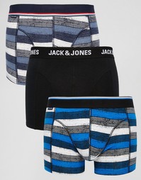3 пары боксеров-брифов в полоску Jack &amp; Jones - Мульти