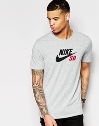Серая футболка Nike SB DF Icon 698250-068 - Серый