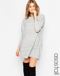 Фактурное платье-джемпер ASOS TALL - Светло-серый