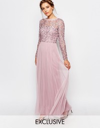 Платье макси с кружевным верхним слоем Frock and Frill