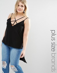 Топ с удлиненной спинкой Boohoo Plus - Черный
