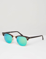 Солнцезащитные очки‑клабмастеры с зеркальными стеклами Ray-Ban 0RB3016