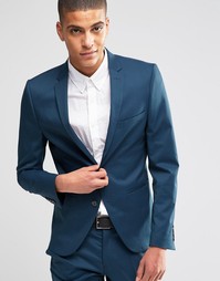 Супероблегающий пиджак стретч Selected Homme - Сине-зеленый