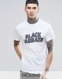 Черная футболка с принтом Reclaimed Vintage - Белый