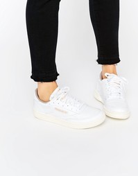 Белые кроссовки из перфорированной кожи Reebok Club C 85