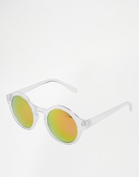 Солнцезащитные очки в прозрачной оправе с зеркальными стеклами Pieces