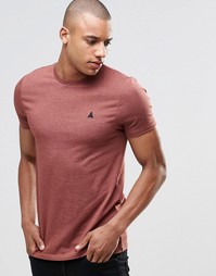 Красная футболка с круглым вырезом и логотипом ASOS - Fired brick marl