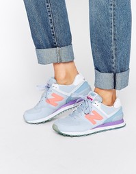 Сиреневые кроссовки New Balance 574 - Сиреневый