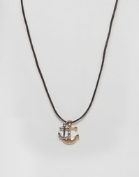 Ожерелье с подвесками в виде якоря ASOS - Мульти