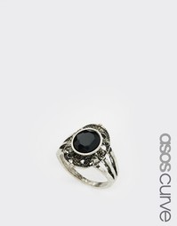 Филигранное кольцо с овальным гематитом ASOS CURVE - Гематит