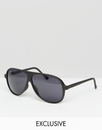 Солнцезащитные очки-авиаторы Reclaimed Vintage - Черный