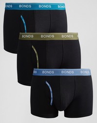 Комплект из 3 боксеров-брифов Bonds - Черный