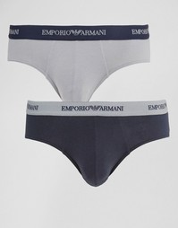 2 хлопковых трусов стретч Emporio Armani