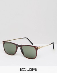 Квадратные солнцезащитные очки Reclaimed Vintage - Коричневый