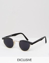 Солнцезащитные очки в стиле ретро Reclaimed Vintage - Черный