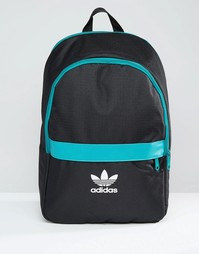 Черный рюкзак с зеленой отделкой adidas Essential - Черный