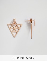 Серьги из позолоченного серебра ASOS - Розовое золото