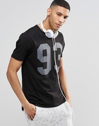 Пижамная футболка с принтом ASOS - Черный