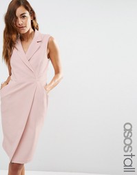 Платье-смокинг без рукавов ASOS TALL - Телесный