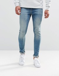 Голубые супероблегающие джинсы плотностью 12,5 унций ASOS