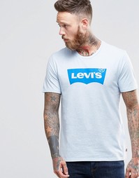 Голубая меланжевая футболка с принтом Levi's - Кашемировый синий Levi's®
