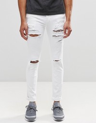 Зауженные рваные джинсы Dr Denim Snap - White ripped