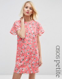 Цельнокройное платье с цветочным принтом ASOS PETITE - Мульти