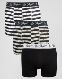 3 пары боксеров-брифов Original Penguin - Черный
