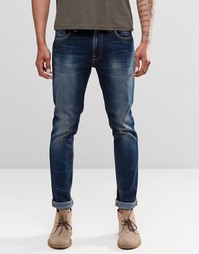 Суженные книзу джинсы слим Nudie Jeans Lean Dean - Двухслойный синий