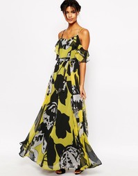 Платье макси с цветочным принтом ASOS - Мульти