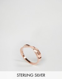 Серебряное кольцо с покрытием из розового золота ASOS - Розовое золото