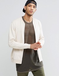Белая трикотажная куртка-пилот ASOS - Серый