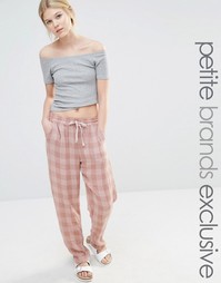 Джоггеры в клеточку One Day Petite - Blush