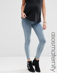 Джеггинсы для беременных с выбеленным эффектом ASOS Maternity Rivingto