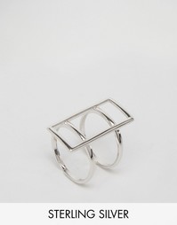 Серебряное кольцо с прямоугольной планкой Lavish Alice - Серебряный