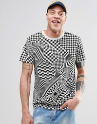 Футболка с принтом Cheap Monday - Белый и черный