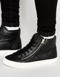 Высокие кроссовки с молнией Walk London - Черный